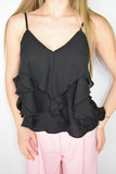 TOP CON VOILANT JABOT NERA