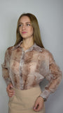 CAMICIA MANICHE LUNGHE TRASPARENZE EFFETTO MARMO