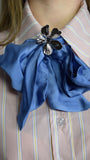 Camicia a righe con fiocco