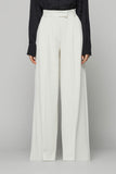 Pantalone ampio con pences bianco