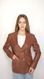 Blazer doppiopetto ecopelle