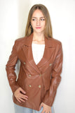 Blazer doppiopetto ecopelle