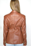 Blazer doppiopetto ecopelle