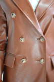 Blazer doppiopetto ecopelle