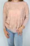 Maglia cappa con ricamo