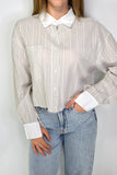 Camicia corta a righe