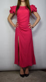 Abito Kristel lungo con spacco fucsia