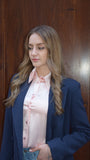 CAMICIA RASO colore AZZURRO - ROSA