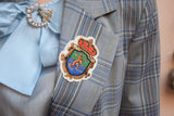 Giacca college scozzese con stemma