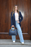 CAPPOTTO A DOPPIO PETTO 2 BOTTONI - BLU NOTTE