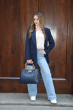 CAPPOTTO A DOPPIO PETTO 2 BOTTONI - BLU NOTTE