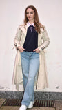 Trench lungo con cintura