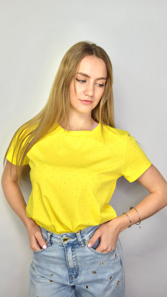T-shirt con brillantini