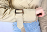 TRENCH CROP IN COTONE BEIGE