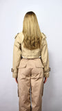 PANTA CARGO BEIGE CON CINTURA