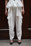 Pantalone cargo in satin