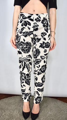 Pantalone skinny a fiori