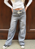 JEANS PALAZZO CON STRASS