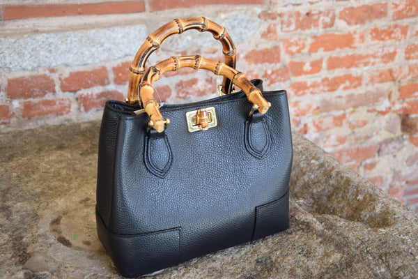 BORSA BAMBOO IN PELLE VARI COLORI