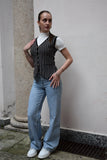 Gilet in maglia a righe