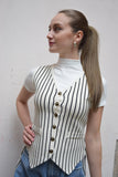 Gilet in maglia a righe