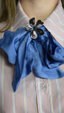 Camicia a righe con fiocco