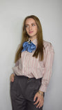 Camicia a righe con fiocco