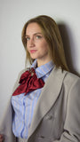Camicia a righe con fiocco
